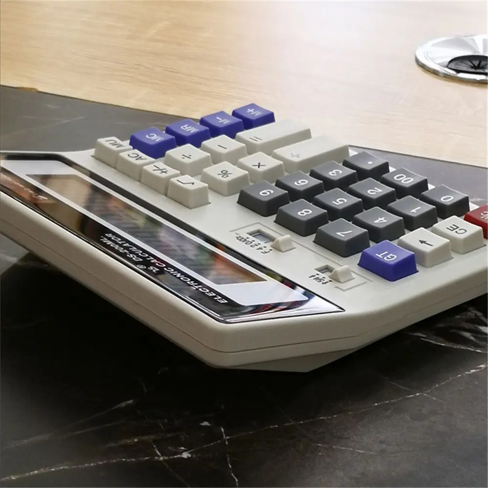 Finance 12 Bit Type Office 2 Way Power School Big Button Tilt Display Large Desktop Calculator