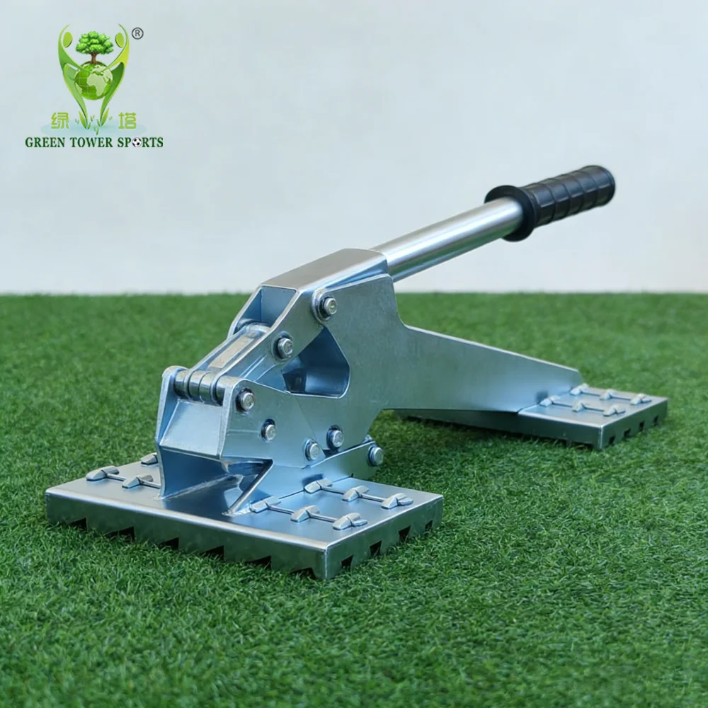 GREEN TOWER SPORTS Durable Steel Artificial Grass Turf Tractor & Fixing Tool with Turf Claw for Football/Soccer Fields