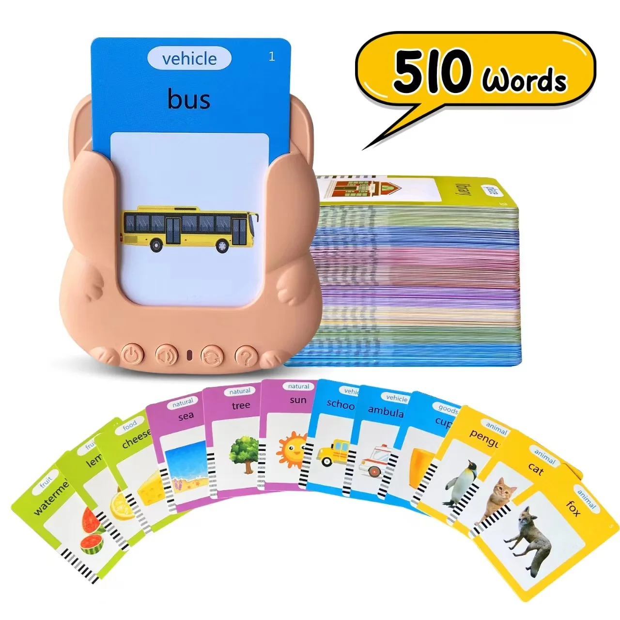 Educational Toys for Kids English Language Learning Flash Cards Kindergarten Audio Books Interactive Talking Flashcards for Kid