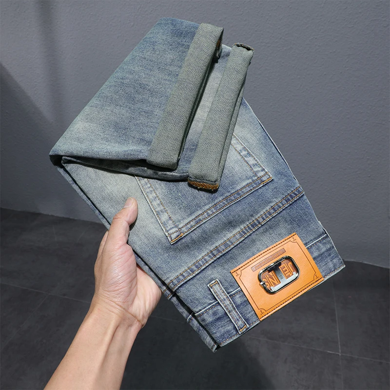 

Retro Denim Shorts for Men2024 Summer Fashion Fashion Brand Loose Straight Nostalgic Trendy Simple Casual Cropped Pants