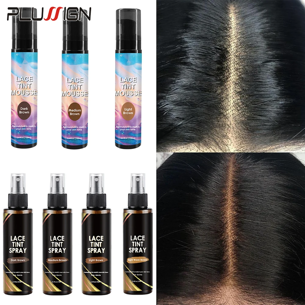 

Plussign Lace Tint Mousse For Women 100 мл Lace Tint Mousse For Lace Wigs Toupees And Hairpieces Lace Tint Spray For Wig Hairline