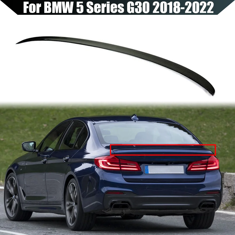 

Glossy Black/Carbon Fiber Look Car Rear Trunk Spoiler Lip M5 Style Rear Wing Spoiler For BMW 5 Series G30 2018-2022 Car Styling