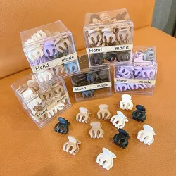 10pcs/Box Matte Plastic Mini Hair Claws Clips Baby Gilrs Sweet Small Hairpin Hairgrips Barrettes Headwear Fashion Accessories