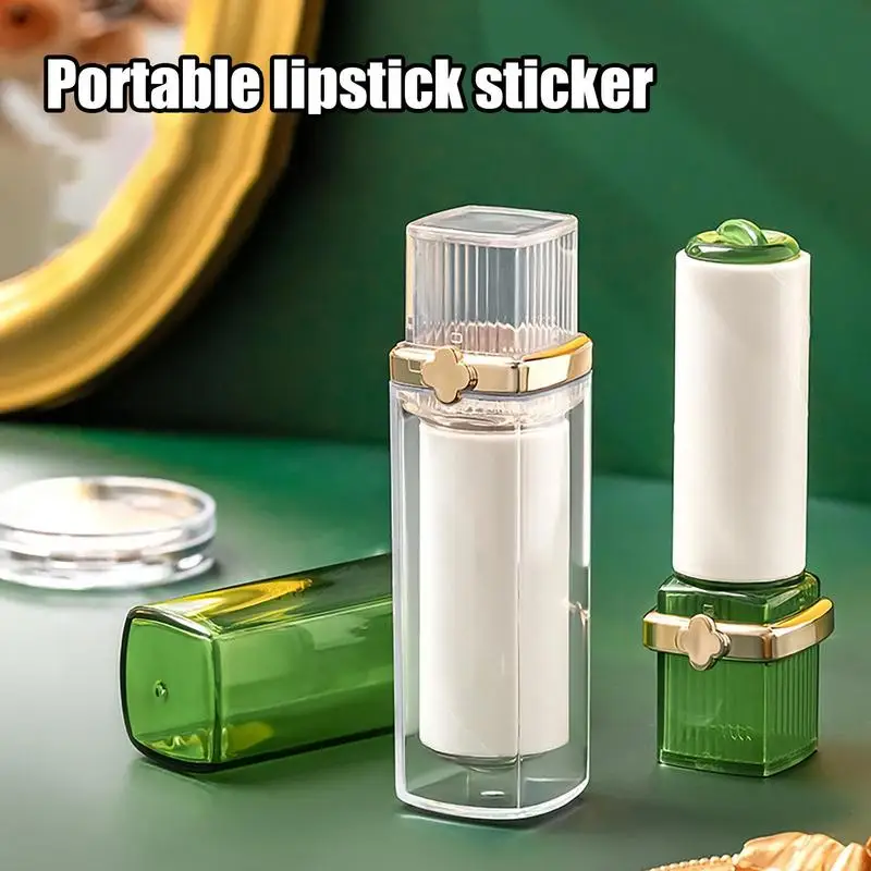 Mini Lint Roller Travel Pocket Lint Roller Lipstick Creative Styling Portable Pet Lint Remover Pet Hair Dust Sticky Roller