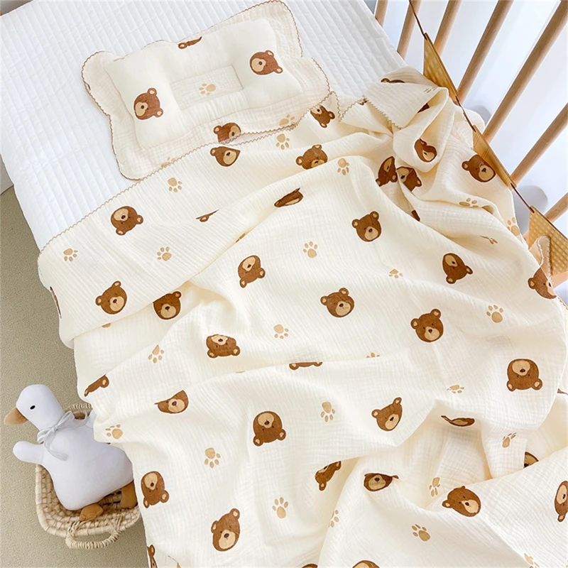 RIRI Couverture d\'emmaillotage en mousseline coton pour bébé garçon fille Couverture légère