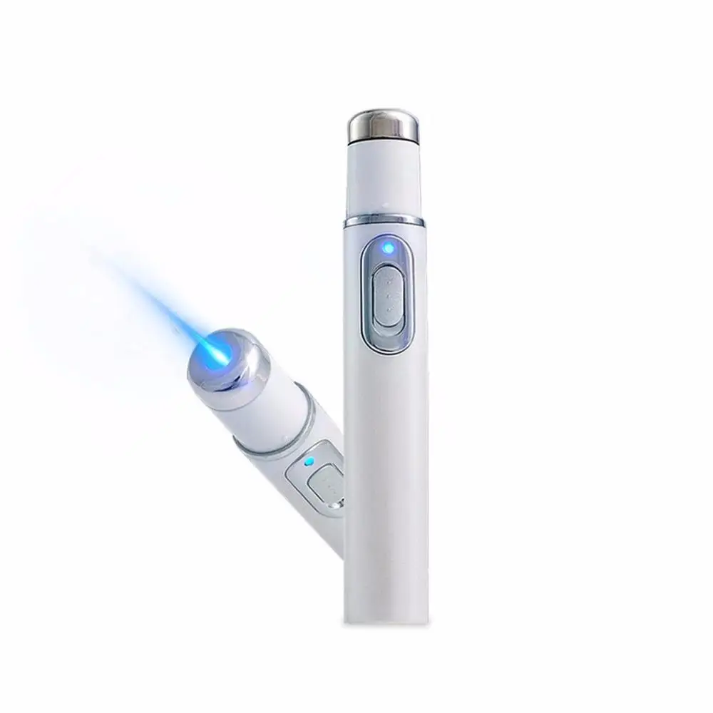 Blaulichttherapie Akne-Laserpen LED-Gesichtslichttherapie zur Narben- und Faltenentfernung Behandlungsgerät Hautpflege-Schönheitsausrüstung