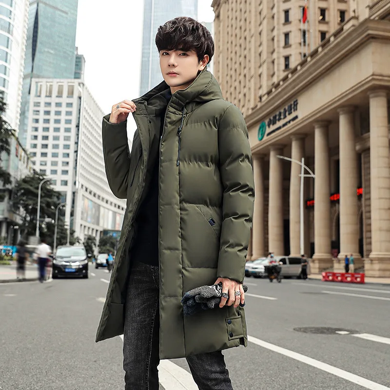 

Korean Version of Medium and Long Feather Rong Cotton-padded Clothes, Warm and Thickened Hooded Large-size Cotton-padded Jacket