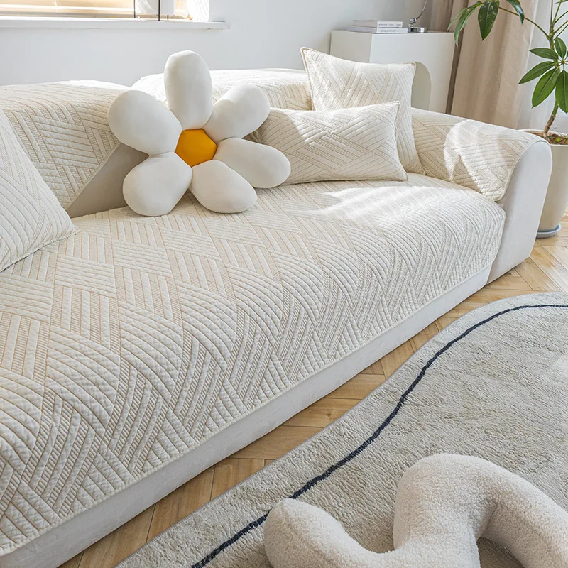 

Материал хлопчатобумажной ткани, универсальная нескользящая подушка для дивана на все сезоны, современная простая комбинированная подушка для сиденья дивана, полотенце