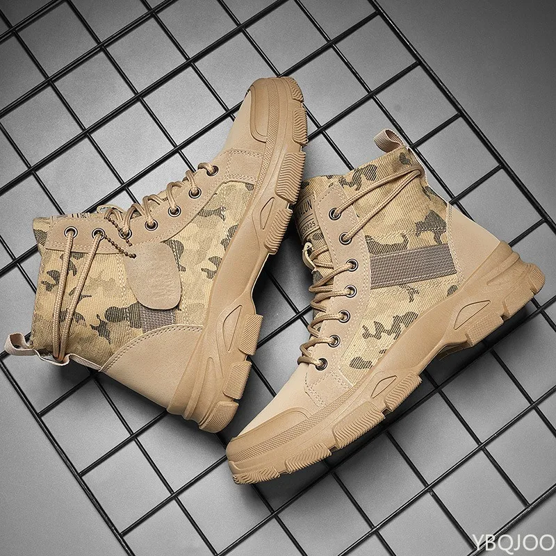 Fashionable versatile men's shoes autumn winter new high cut thick soled shoes short boots casual comfortable men's shoes image 3