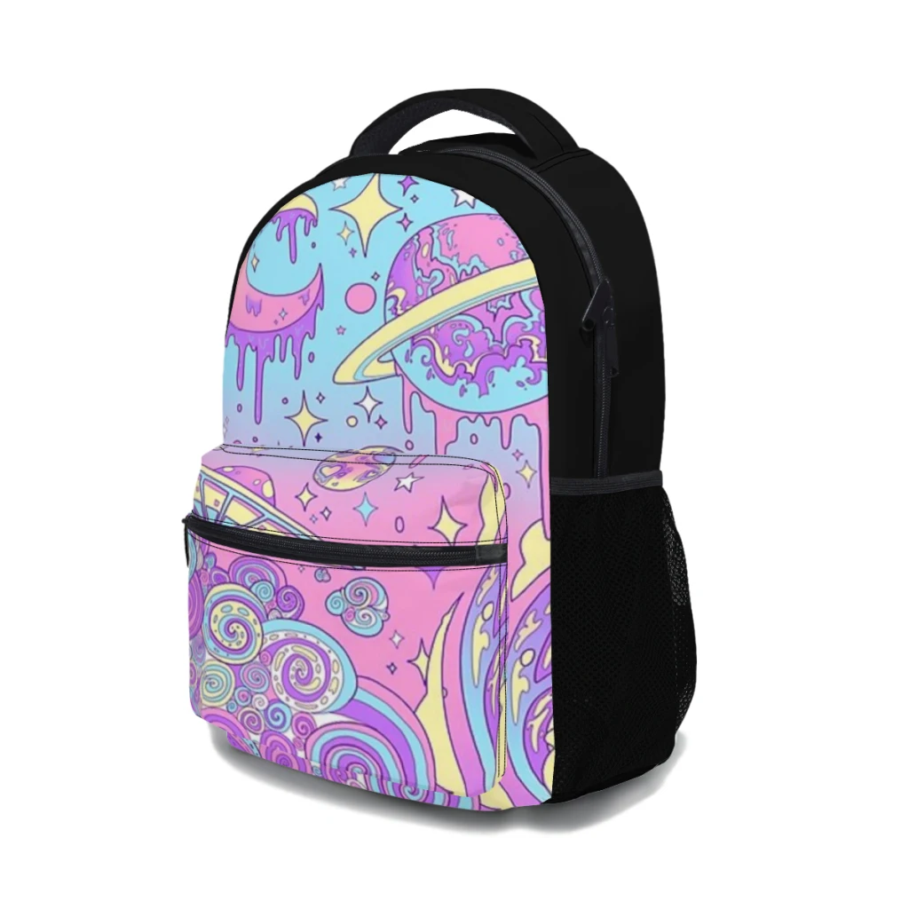 New Fashionable  Pastel Galaxy Backpack Bag Large Capacity Trendy Book Bag Multi-pockets Adjustable 17inch