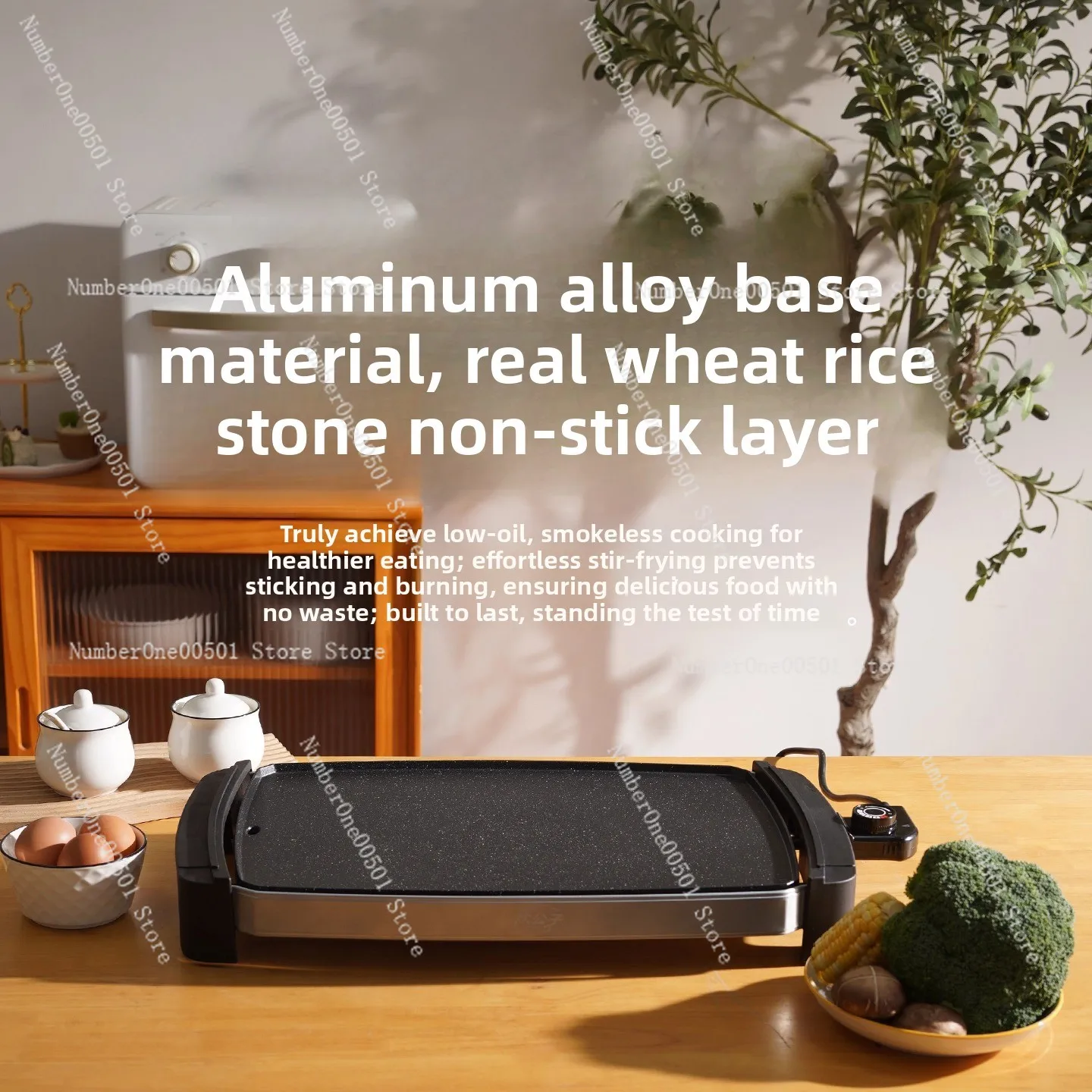 

Домашняя антипригарная электрическая сковорода-гриль, бездымный гриль-барбекю для мяса и рыбы