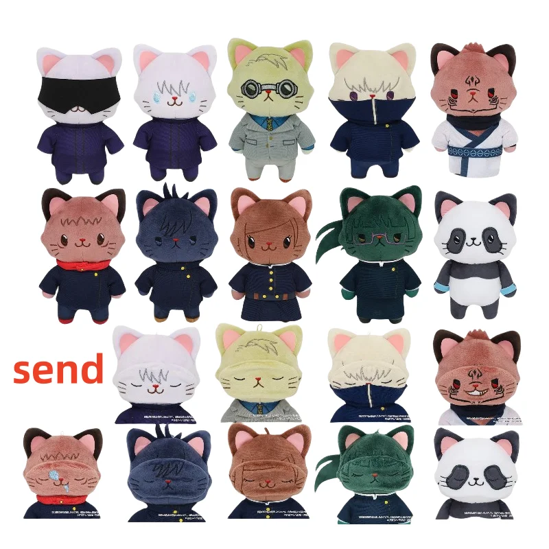 Anime Jujutsu Kaisen With Cat Genuine Movic Plushies Doll Toys Model Doll Itadori Yuuji Inumaki Toge Gojou Satoru Collectible