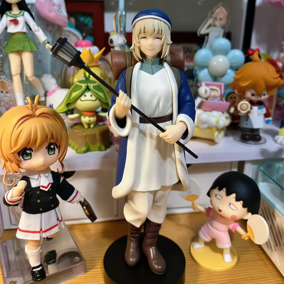 HOT! Delicious in dungeon sitting marcille laios toughen figure macaroni cork 13-19cm table car ornaments anime model gifts