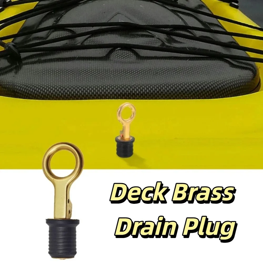 

Sturdy Brass Handle Drain Plug Rubber Plug 1 Inch Boat Accessories Snap Handle Brass Material Marine Boat Drain Plug Marine