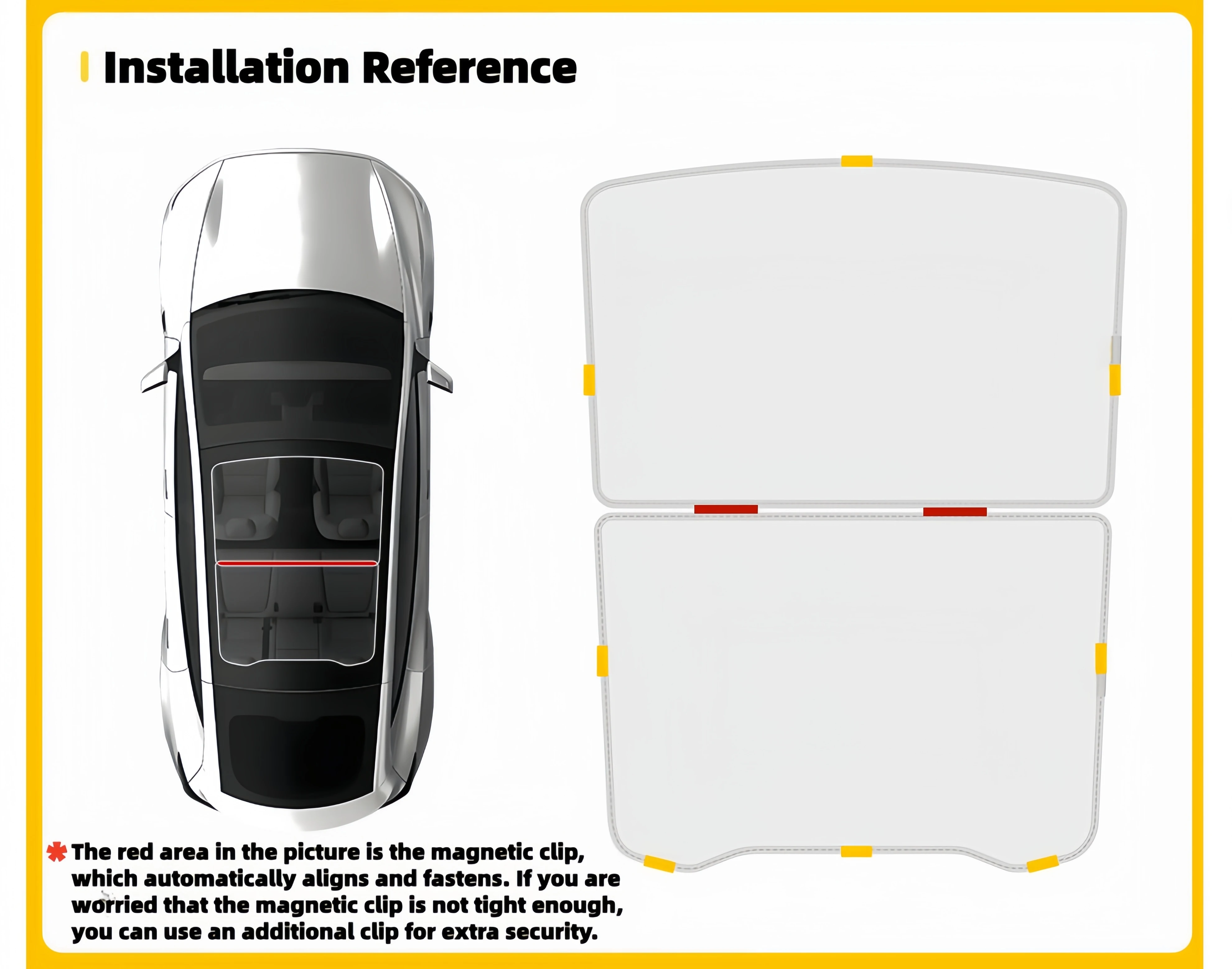 Für Model Y Yuniper /Model YL 2026+ Vorhang Auto-Dachisolierung Eiskristall UV-Schutz Wärmebarriere Deckenschutz – Detail 26