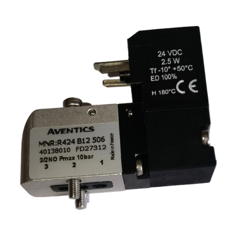 R424B12506 AVENTICS 3/2 NO Solenoid Valve for Stretch Blow Molding Machine -50C~100C Operating Temp. 0-1 MPa Pressure