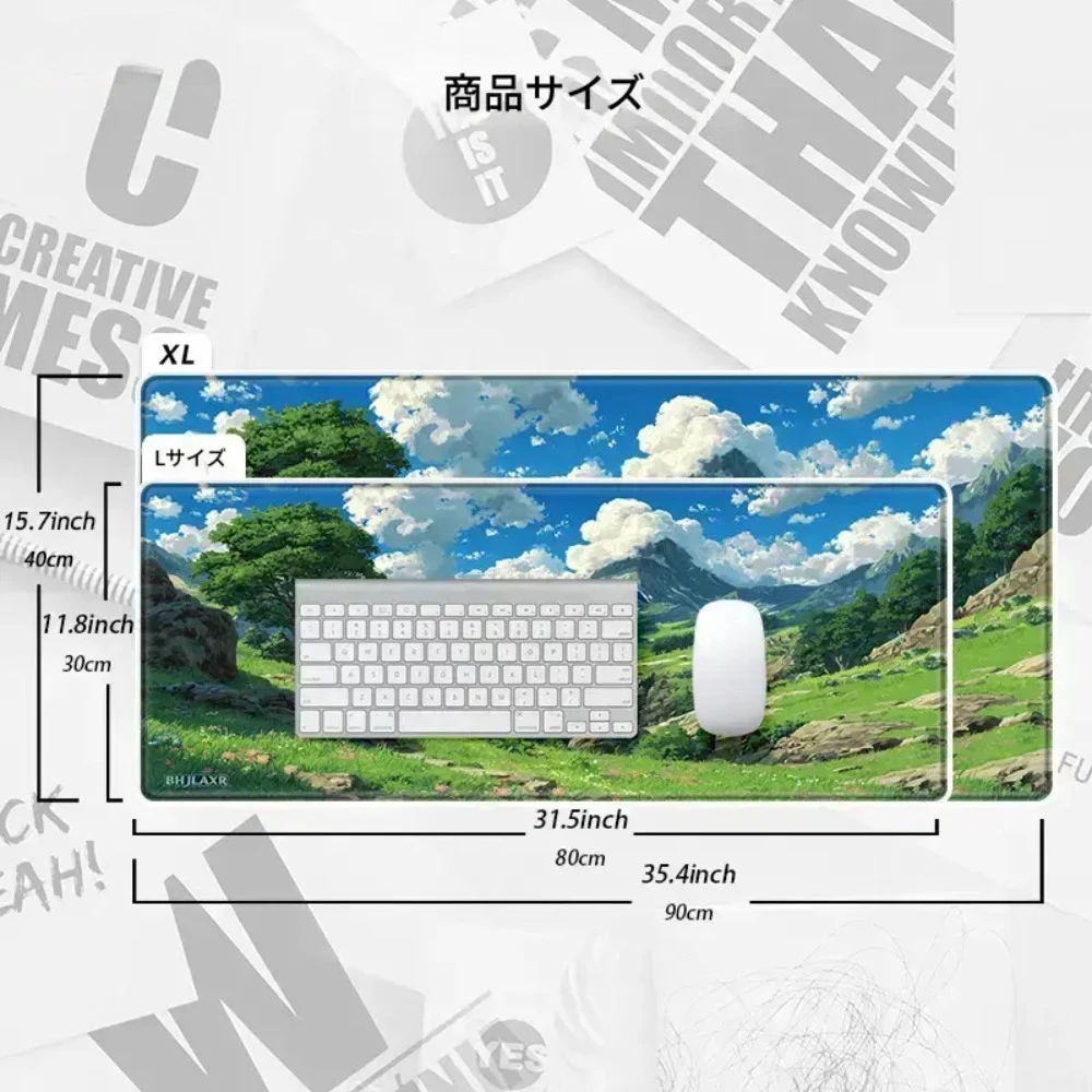 An excellent large-sized gaming mouse pad that is perfect for those who love nature computer desk accessoriesめラバーベース