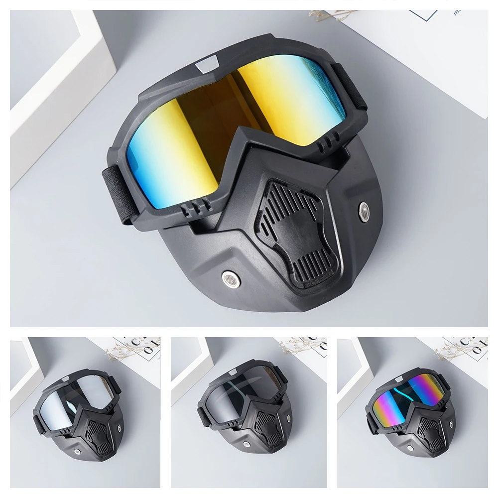 

Winter Ski Equipment Ski Mask Snowmobile Windbreak HD Lenses Protection Anti-Glare Mask For Dustproof Full Face Protective 2024