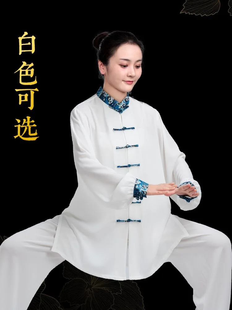 Tradycyjna chińska odzież Mężczyźni Kobiety Dorosły Tai Chi Kung Fu Uniform Casual Arts Performance Practice Clothes Wushu