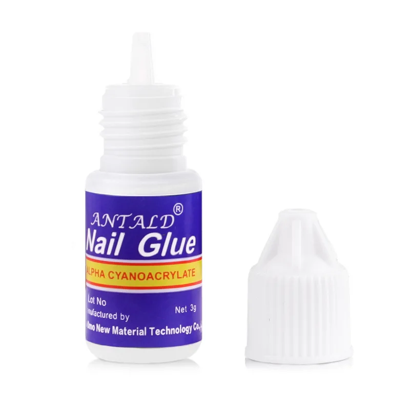 Colle à ongles acrylique N64.Clear, adhésif sans essuyage, séchage rapide pour décorations 3D, anciers de colle, biscuits à ongles, bouteille de 3g, 5 pièces