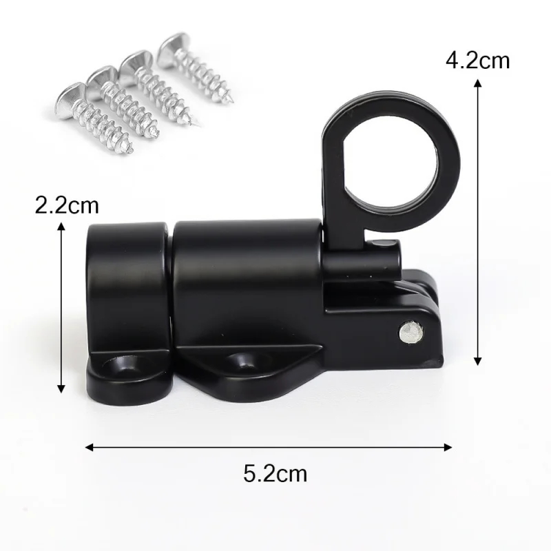 4pcs Aluminum Alloy Self-Closing Latches Window Gate Security Pull Ring Spring Bounce Door Bolt Anti-Theft Automatic Latch Lock