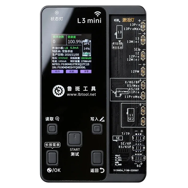 Luban L3Mini Repair Programmer Board For iPhone 7-15PM Repair Battery Camera Rader Dot Lattice Parts Problem Testing tools