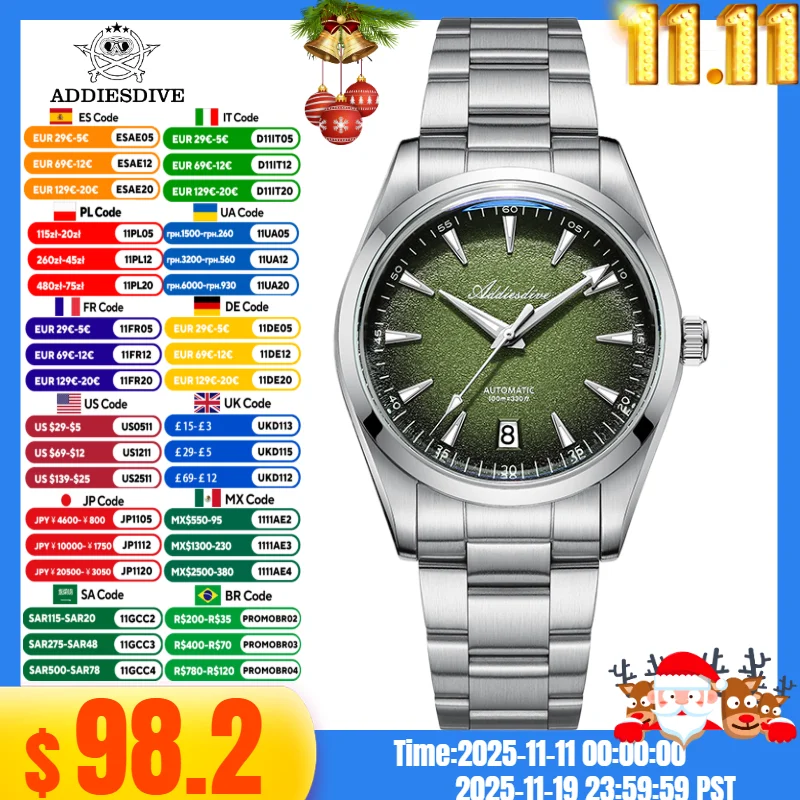 

addiesdive 39mm luxury Watch Japan NH35A Original Design Chinese Style Dress Men Automatic Mechanical Watches New AD2094