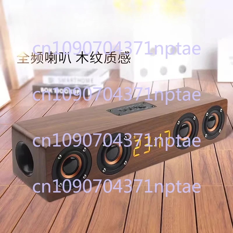 

Деревянный ретро беспроводной Bluetooth-динамик настольный стереокарта радио сабвуфер