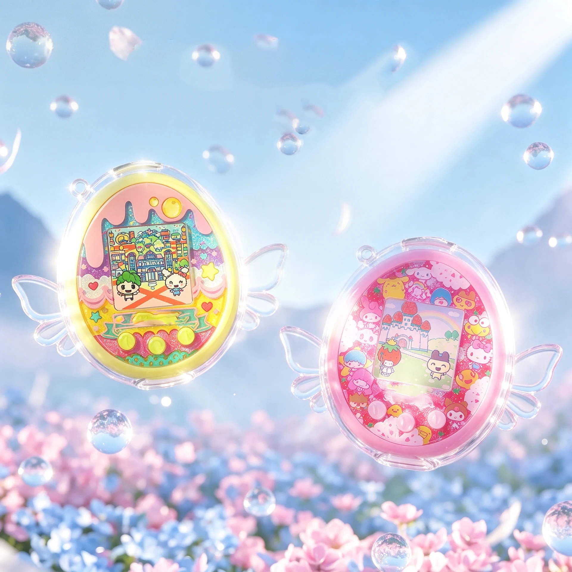 Hard Crystal Case for Tamagotchi meets Full Body Protection Anti Yellow Anti Scratch Standable Clear PC Cover