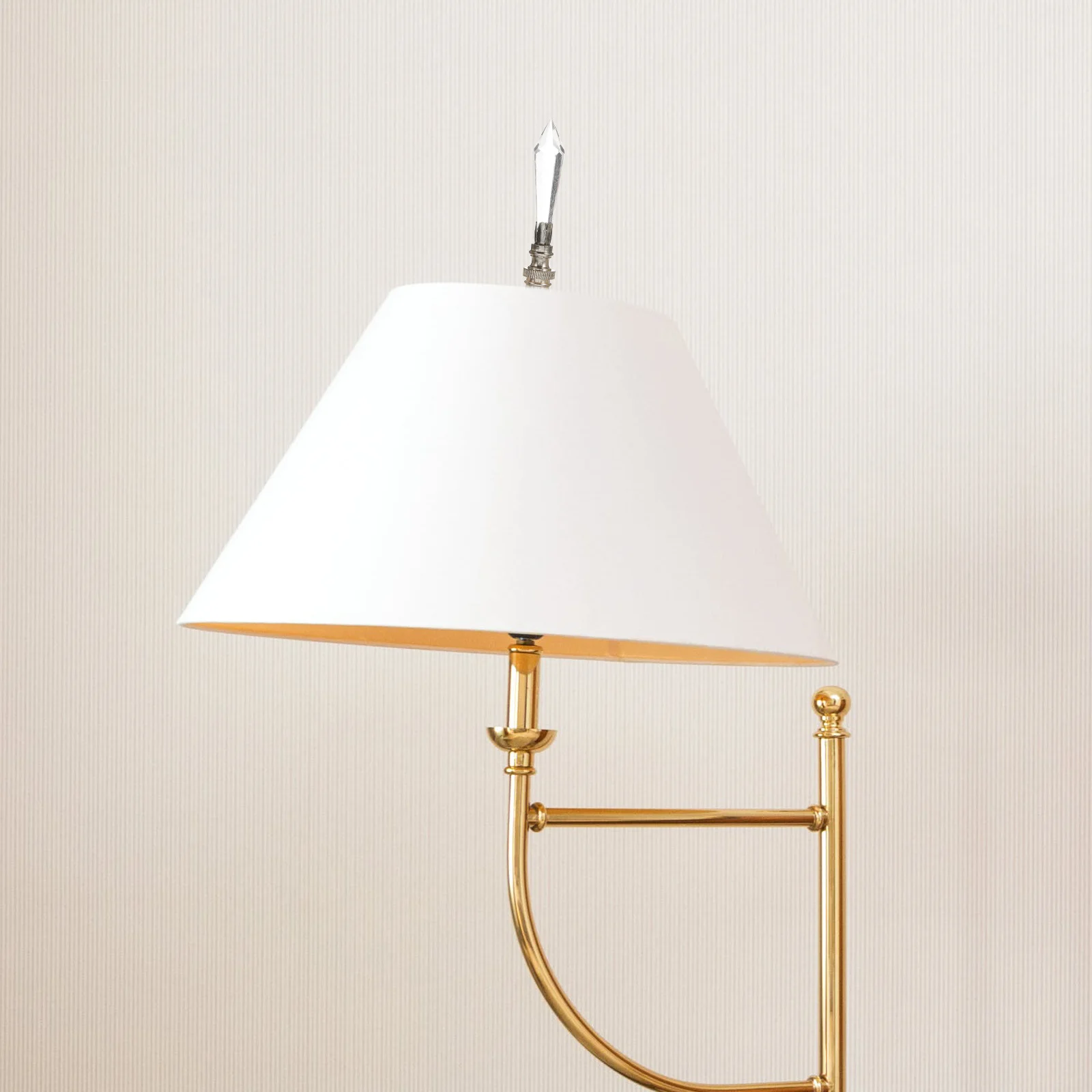 

4Pcs Glass Brass Lamp Finials Table Floor Lampshade Knobs Decorative Light Finial Caps Holder Lamp Decoration Finials for Lamps