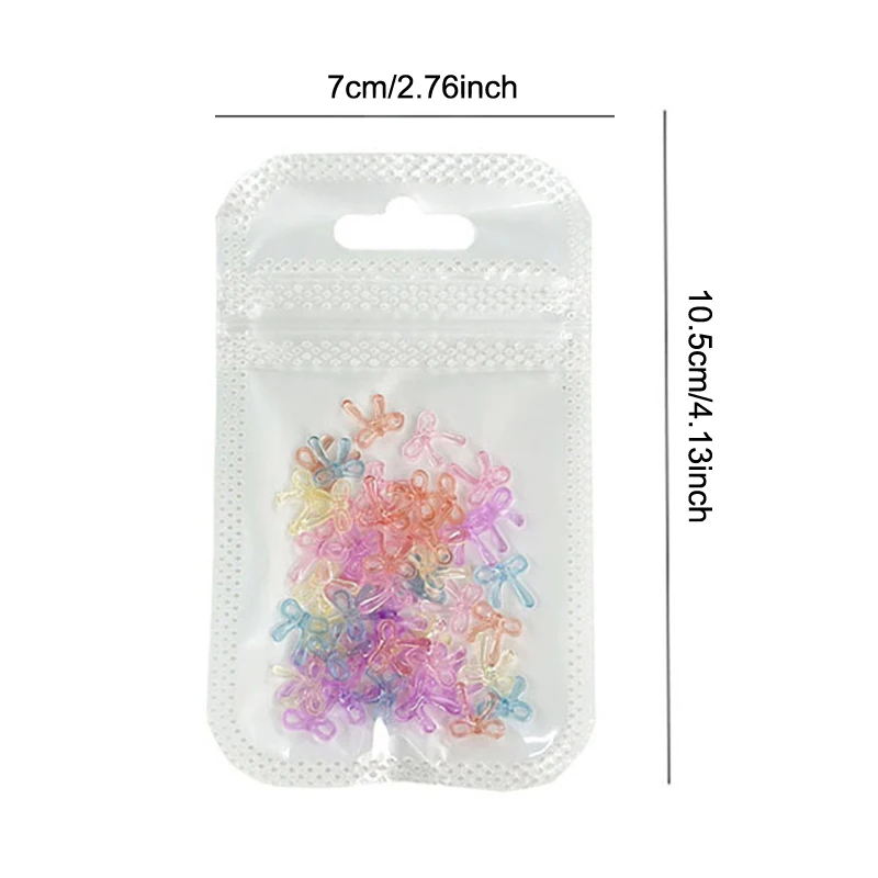 100 قطعة لينة منحوتة الجليد شفافة اللون الشريط ربطة القوس فيونكة مسمار الفن أدوات الديكور ارتداء مسمار الفن الماس التبعي