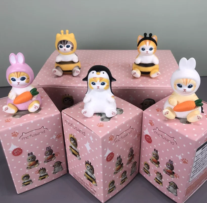 

Mofusand Cats Animal Suits Series Trendy Toy Blind Box Rabbit Cat Kawaii Desktop Decoration Action Figure Girls Surprise Gifts