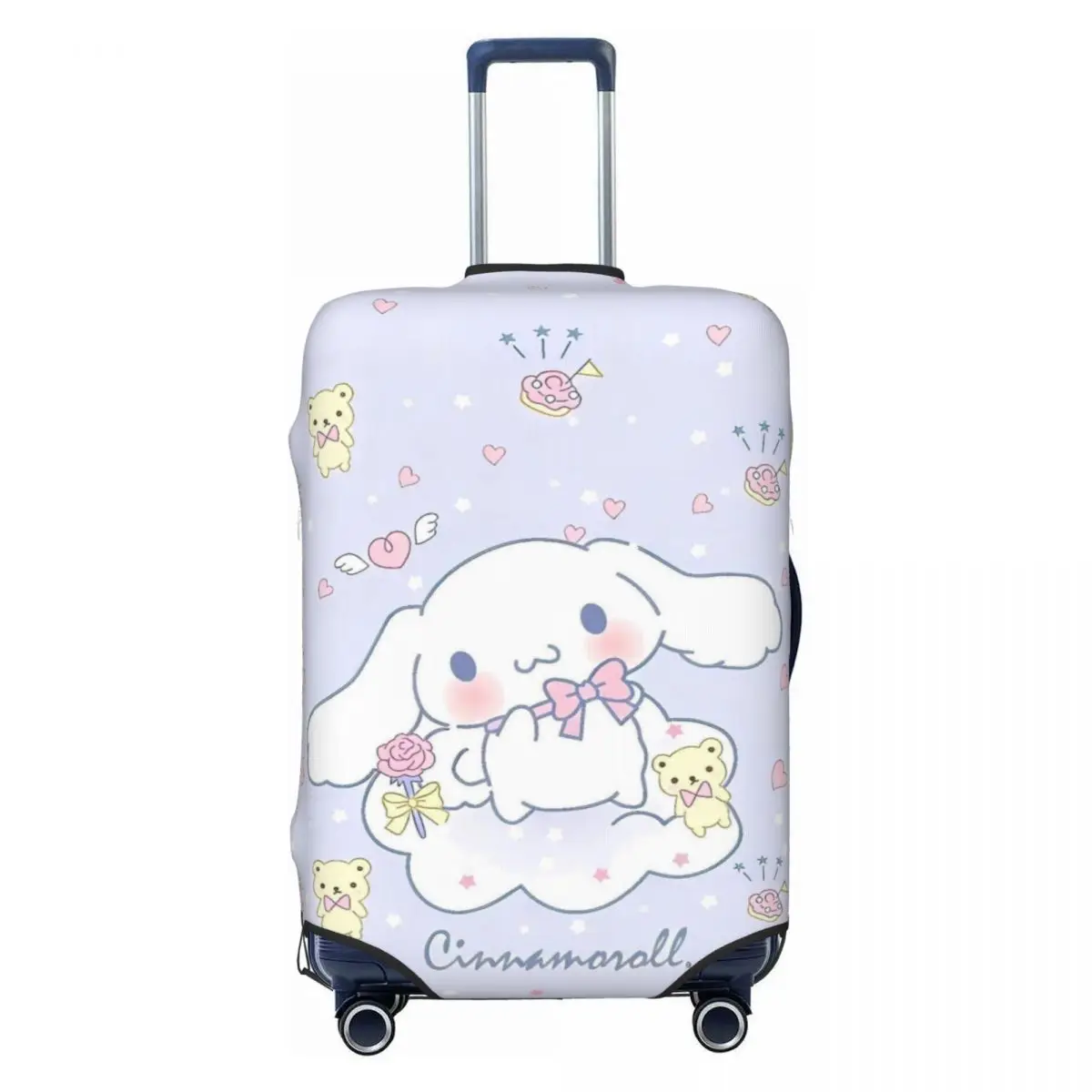 

Whimsical Cinnamoroll Cartoon Suitcase Cover Cruise Trip Flight Elastic Luggage Case Protection
