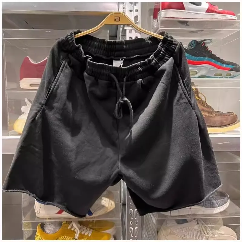 

Loose American Style Basketball Shorts Men's Summer Large Size 300 Pounds Five-Point Sports Pants Casual mid Waist Shorts
