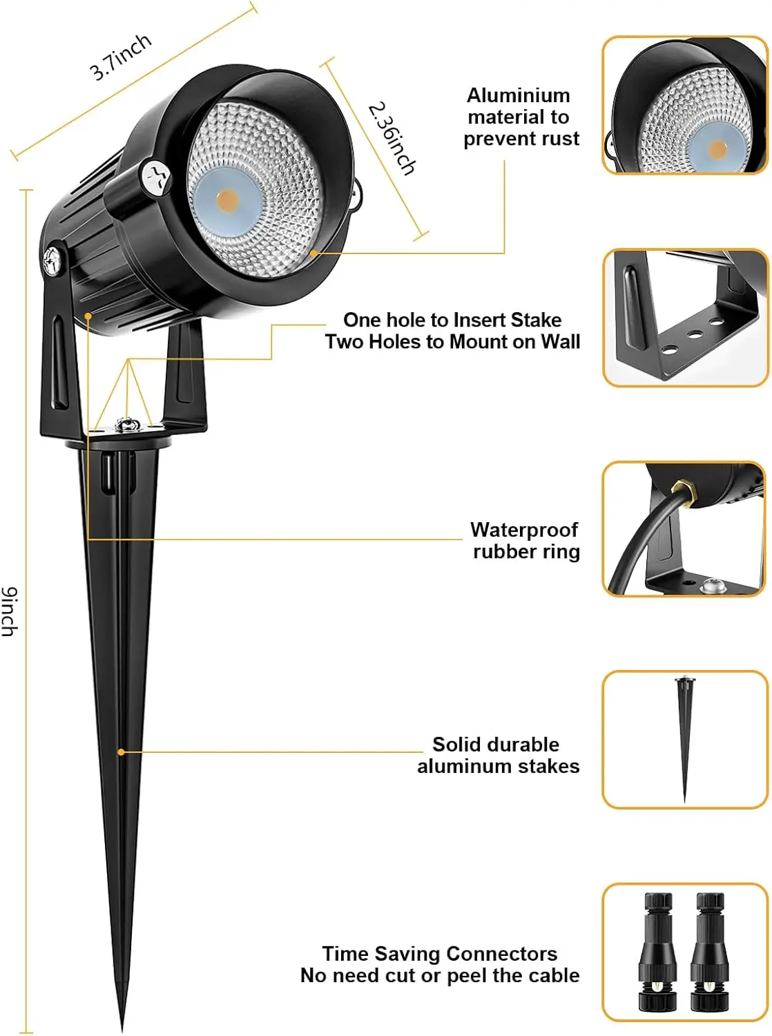 أضواء المناظر الطبيعية ذات الجهد المنخفض RGB، إضاءة المناظر الطبيعية المتغيرة الألوان LED، IP66 أضواء خارجية مقاومة للماء، 12 فولت 24 فولت عيد الميلاد دي