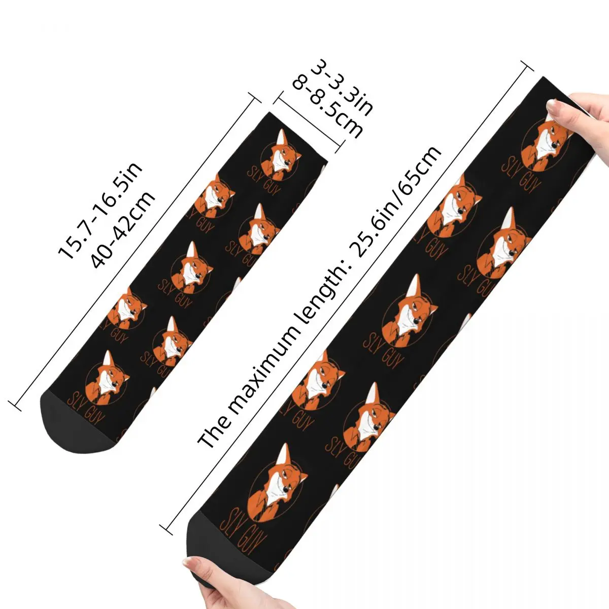 Fashion Male Men Socks Harajuku Zootopia Nick Wilde Sly Guy Fox Sock Skateboard Women\'s Socks Spring Summer Autumn Winter