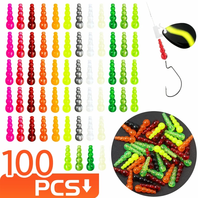 Stacked Fishing Beads Fishing Beads Lures Tackle Trout Walleye Perch Inline Spinner Rig Lure Making Supplies Fishing Accessories