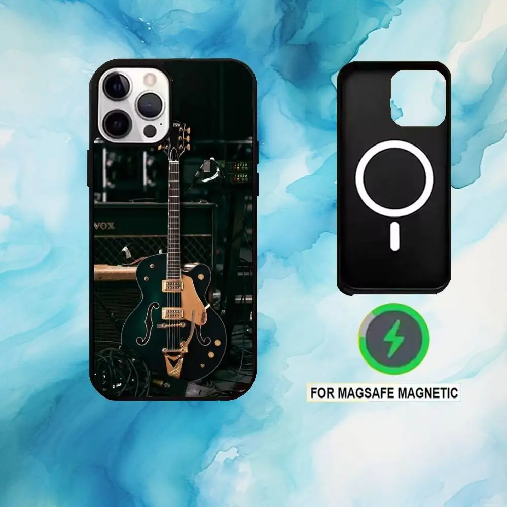 Gitarrenverstärker-Telefonhülle für iPhone17,16,15,14,13,12,11 Plus, Pro Max, magnetisches Magsafe-Wireless-Laden