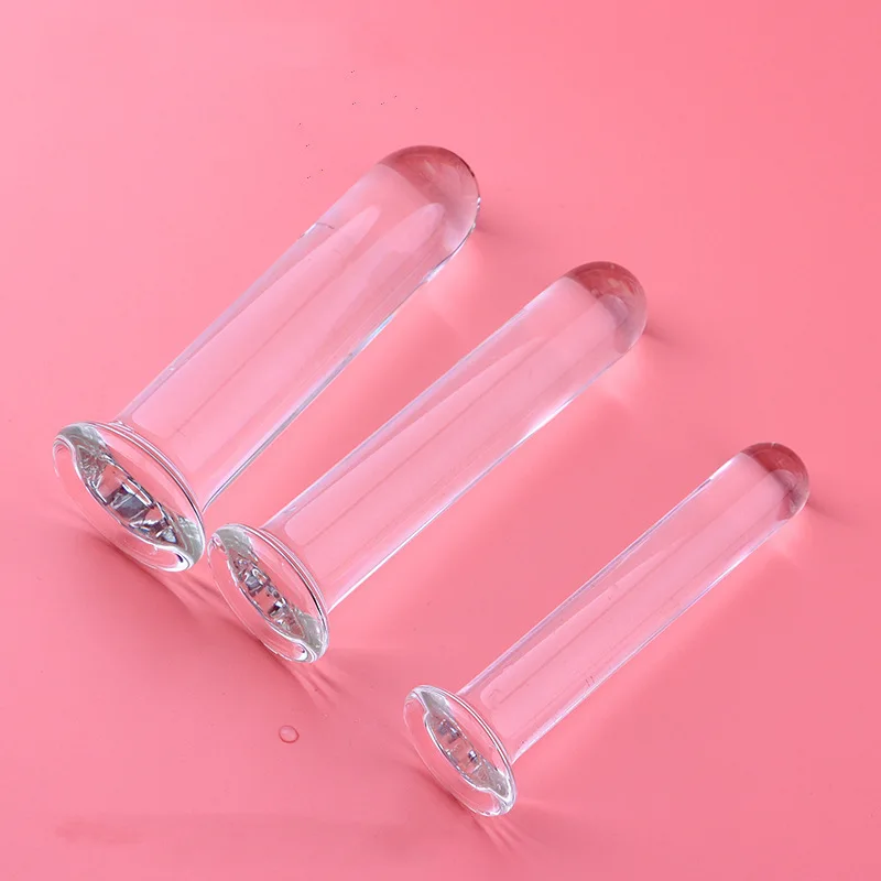 Dia 2/2.5/3cm Glass Dildo Glass Anal Plug Long Glass Sex Toys Smooth Surface Strapon Anal Dildos Butt Plug Women Intimate Toys