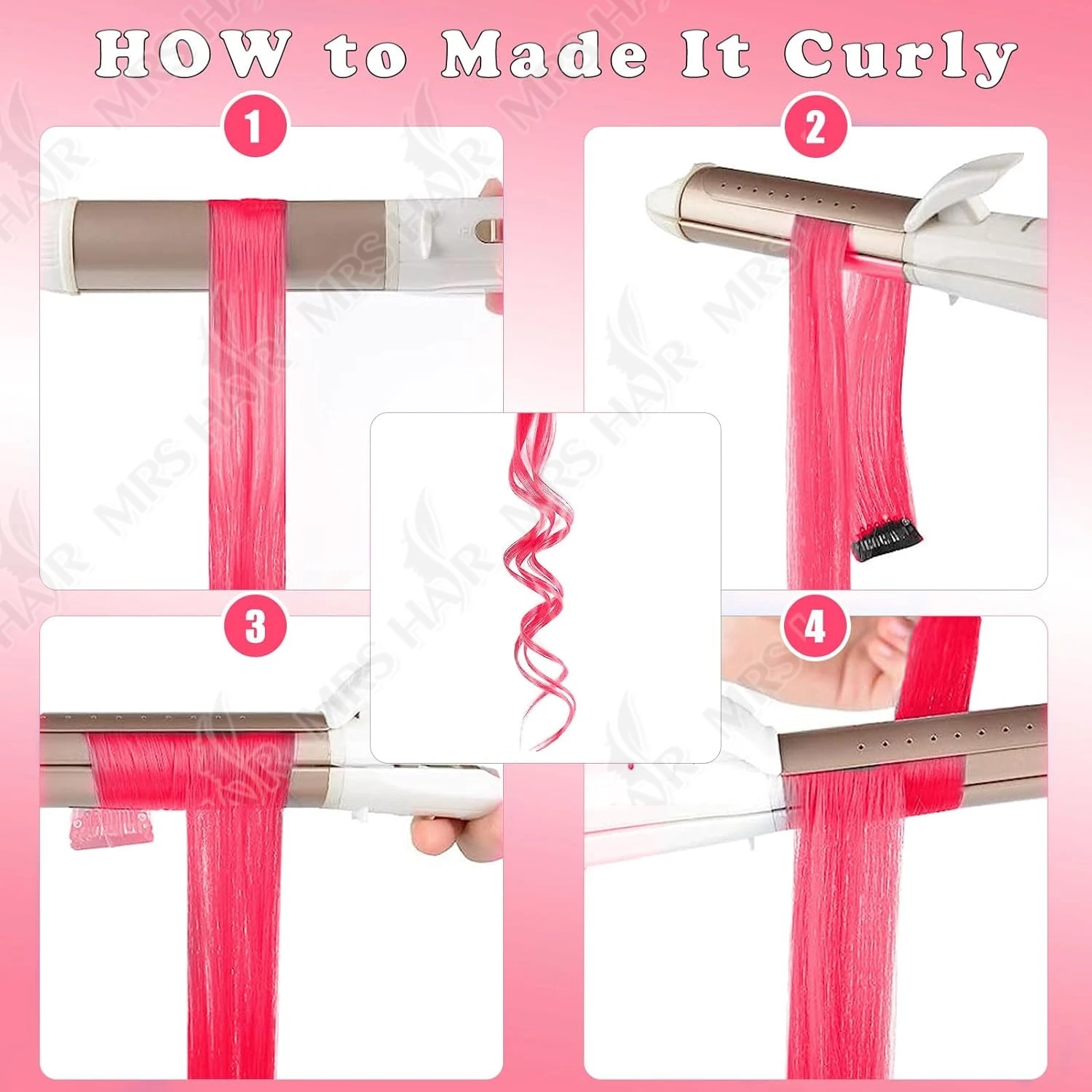 وصلات شعر ملونة ساخنة بمشبك في 16 بوصة للحفلات الاصطناعية النيون يبرز ملحقات الشعر للنساء (12 لونًا) #5