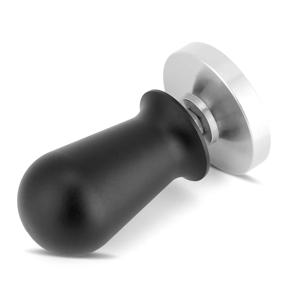 Stainless Steel Coffee Tamper Spring Loaded Flat Base Stainless Steel Tamper 58mm Espresso Tamper Espresso Coffee Maker
