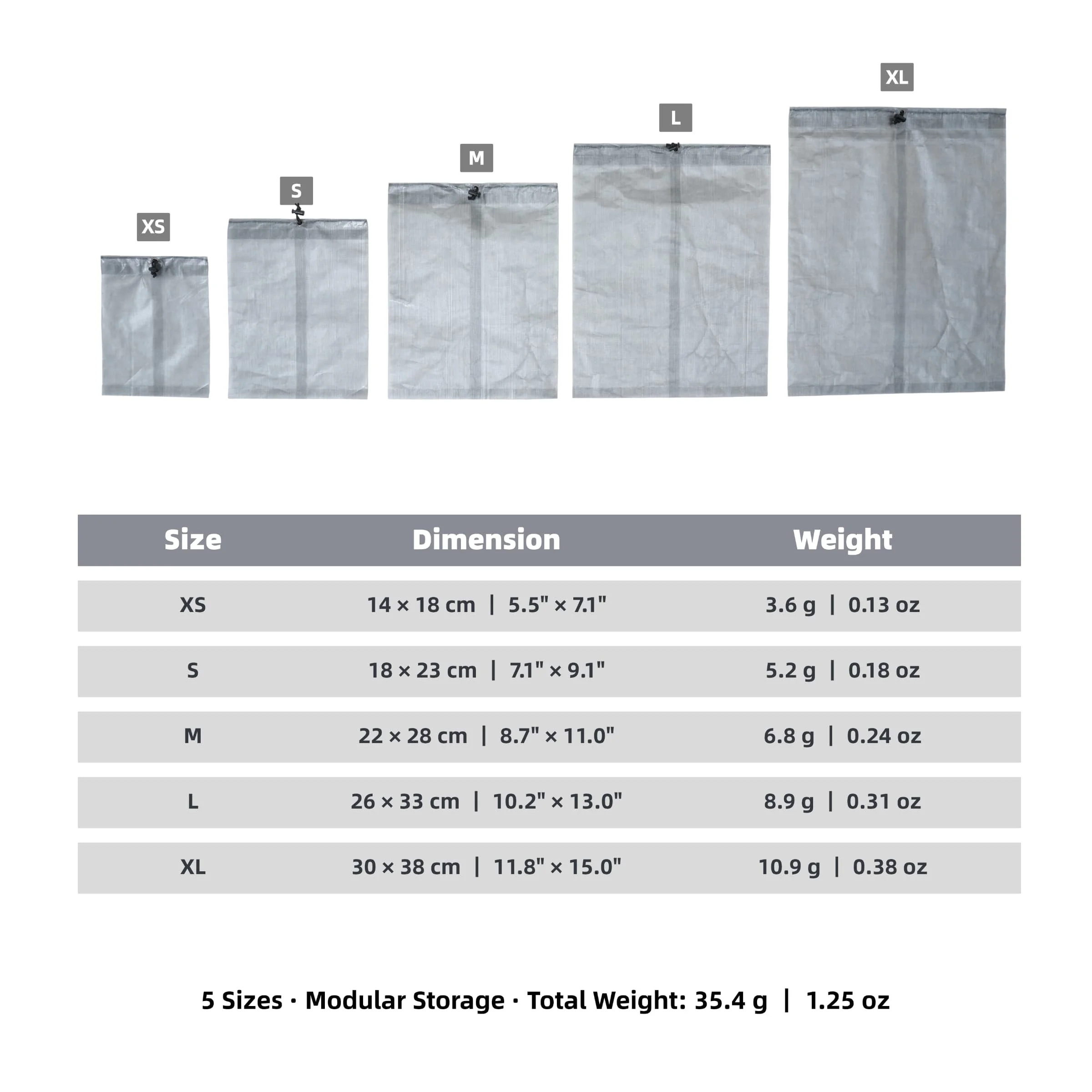 Picture 7: [HODR] STASHLITE Dyneema Flat Pouch Ultralight Waterproof Organizer Bag DCF Storage Sack for Camping Hiking Backpacking Gear