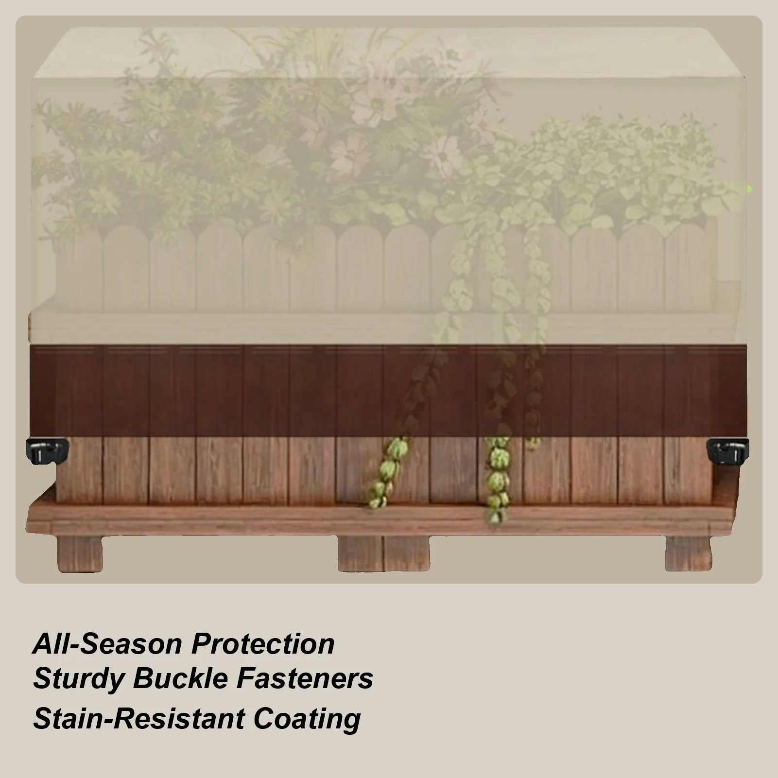 Cubierta para plantas de cama elevada, cubierta plegable impermeable para caja de plantas al aire libre, para tomate, flores, fresa, arándanos, verduras y frutas