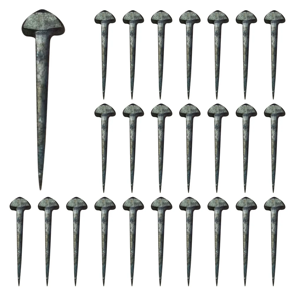 50 Pcs Iron Hoof Nails Professional Horse Equipment Horseshoe Sturdy Rear Brake Pads Tool Compact