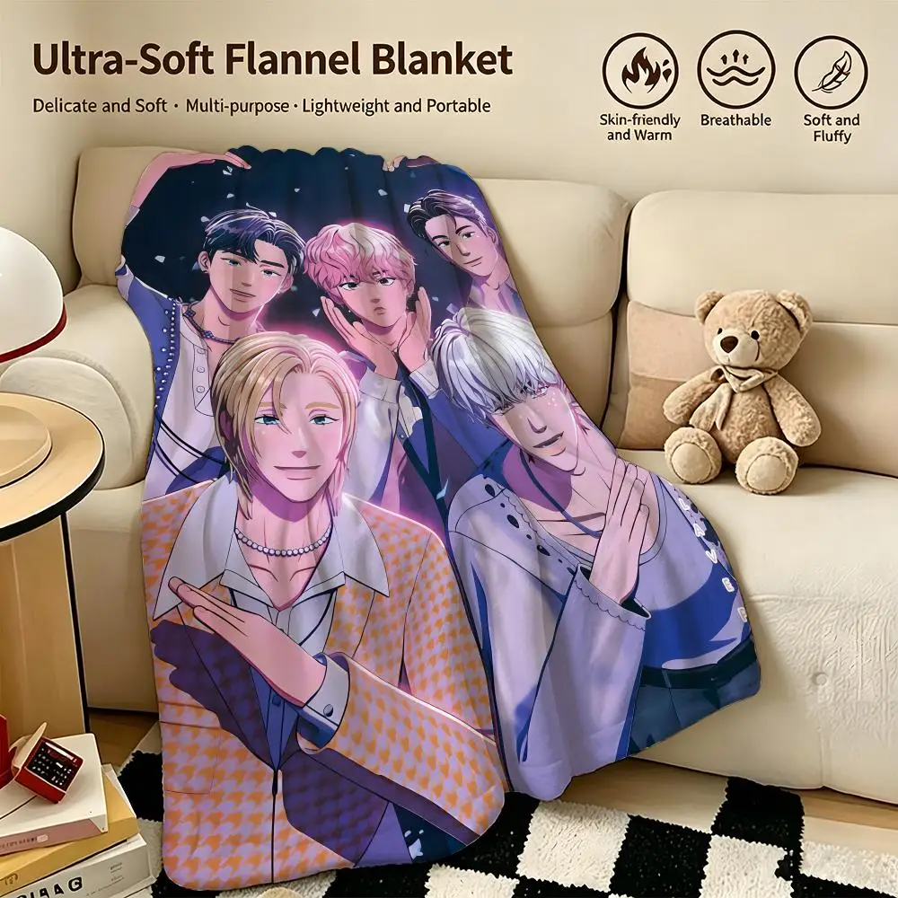 music p-plave-e Throw Warm Soft Flannel Blanket, Multi-use for Sofa Bed Camping Travel Nap