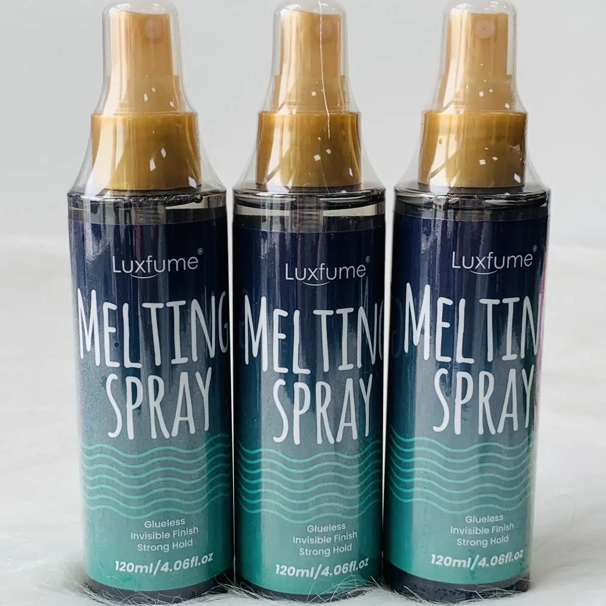 

120ML Melting Spray For Lace Wigs Lace Melting And Holding Mousse Finishing Lace Hold With Tint Spray For Lace Wigs