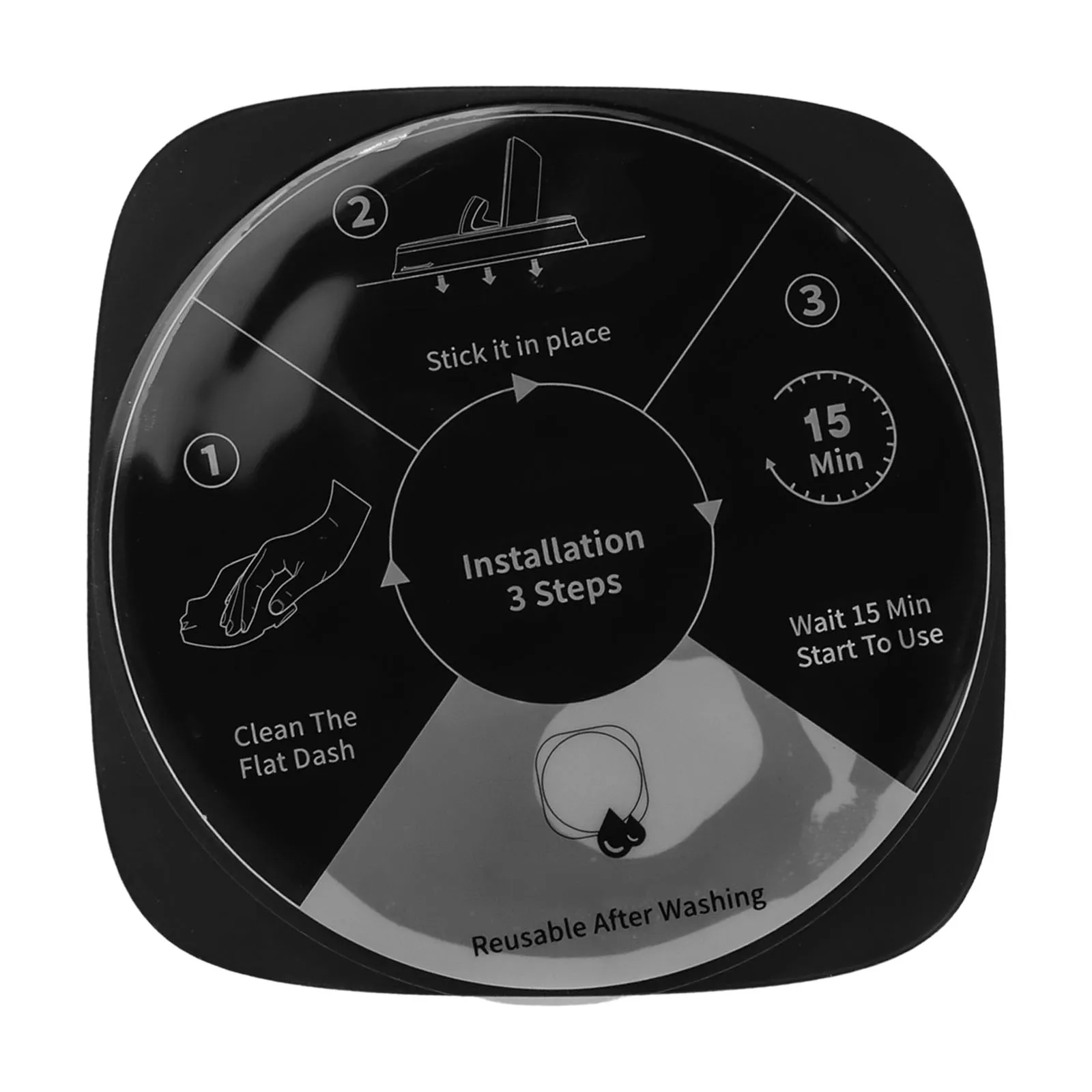 Robust Car Phone Holder Featuring 360 Degree Rotation Secure Fit for All Smartphones Easy Dashboard Installation