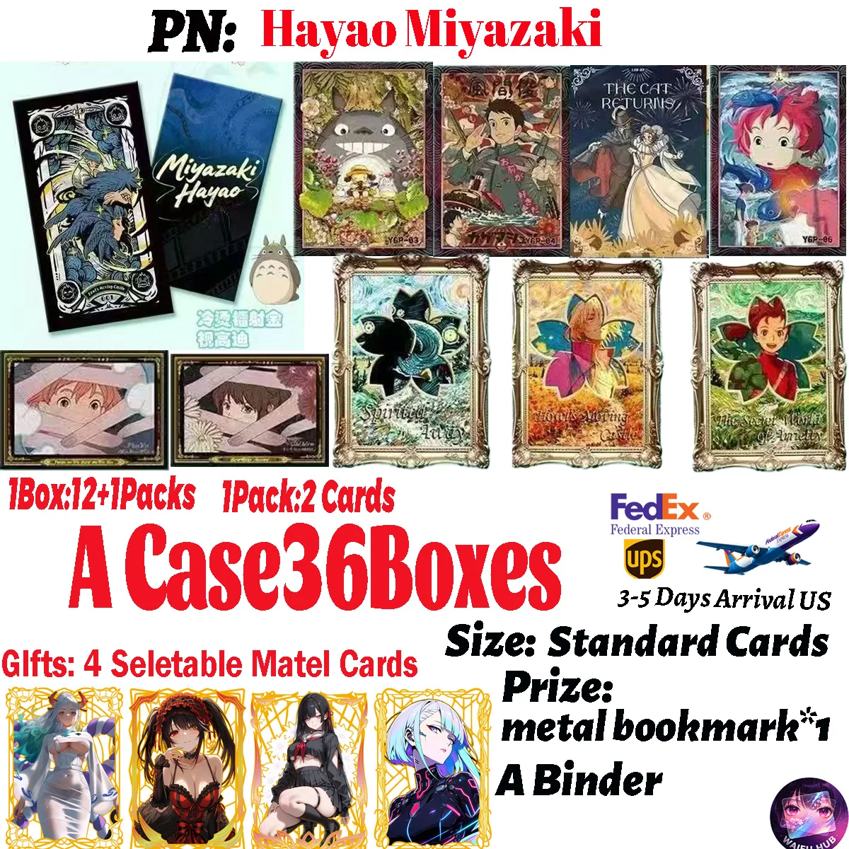 Wholesale 2026 New Hayao Miyazaki Character Collectible Trading Cards Classic Anime CCG TCG Trendy Birthday Party Hobby Gifts