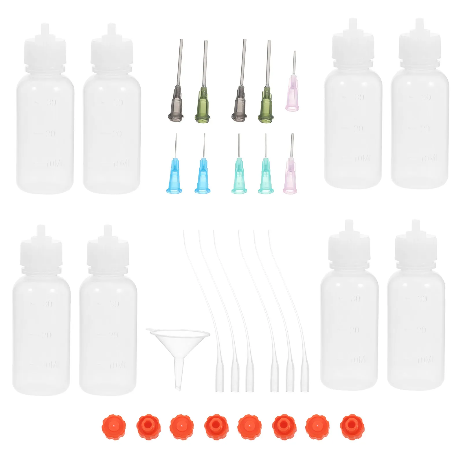 1Set 30Ml Plastic Glue Dispensing Bottle with Fine Needle Tip Industrial Grade Dropper for Accurate Application in Electronics
