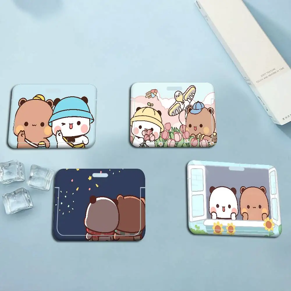 

1Pc Bubu And Dudu Cute Cartoon ID Card Holders Lanyards Girls Door Card Case Hanging Rope Women Badge Holder Neck Strap